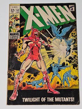 X-Men #52 (Marvel Comics, 1969) Silver-Age "Twilight of the Mutants"